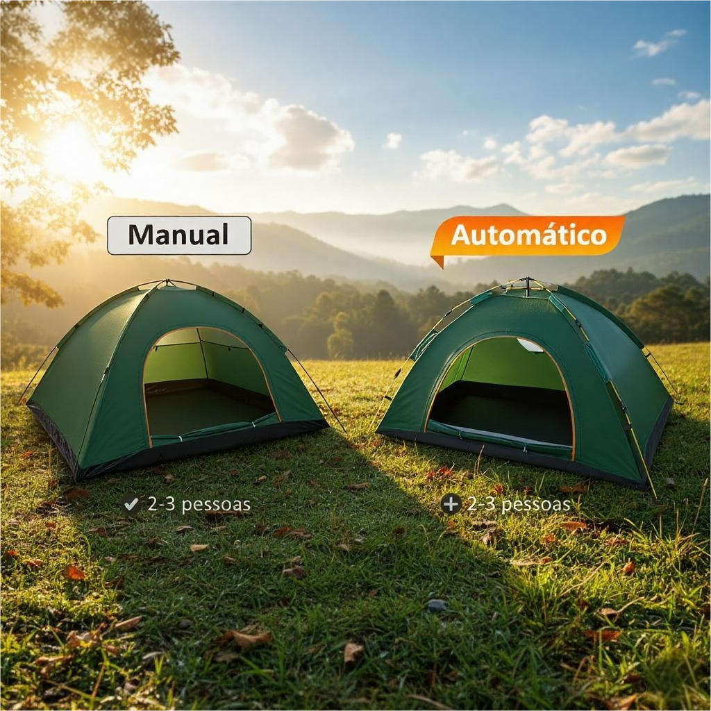 Imagem Barraca Camping Automático/Manual 2-4 Pessoas - Barraca De Acampamento A Prova D'Água - Barraca Camping Praia FS1032_QS