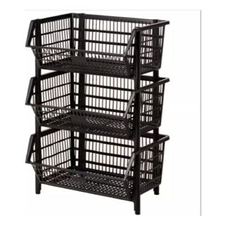 1 Und Cesto Expositor Reforçado Gondola Organizador Empilhável Multiuso Resistente 44 X 34 X 26 cm em Oferta na Shopee