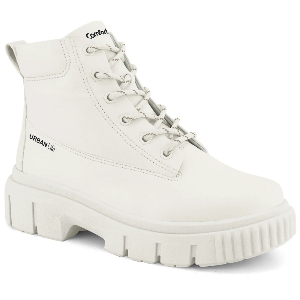 Bota Feminina Coturno Solado Tratorado Cano Curto Original Comfortflex