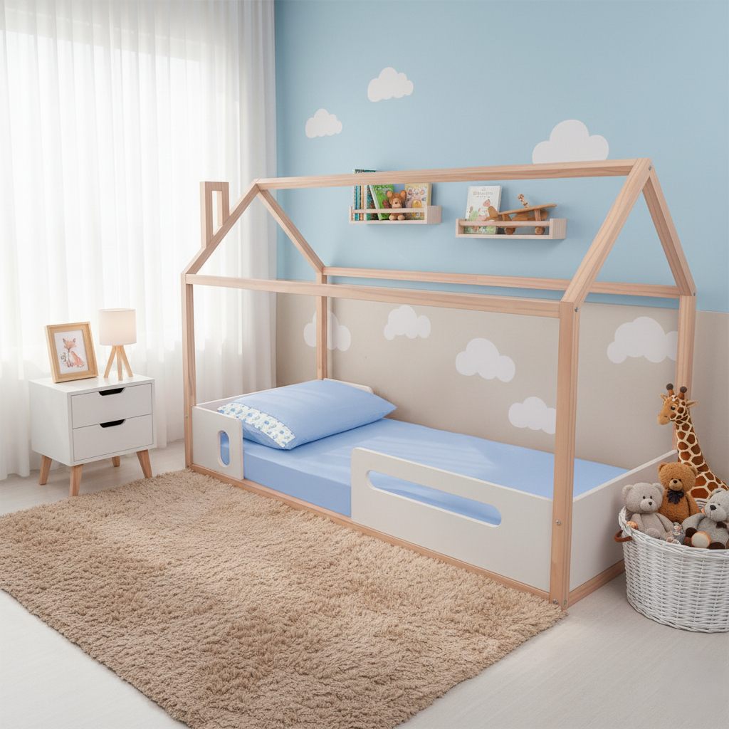Jogo Lençol 02 Peças Mini Cama 150x70cm Montessoriana Ponto Palito Antialérgico