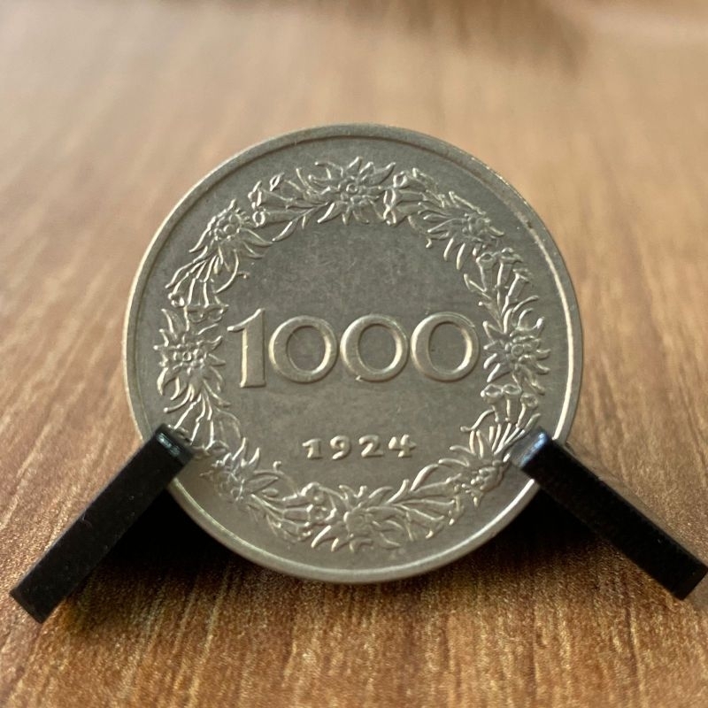 Moeda Da Áustria, 1000 Coroas De 1924, C.N - SOB/FC