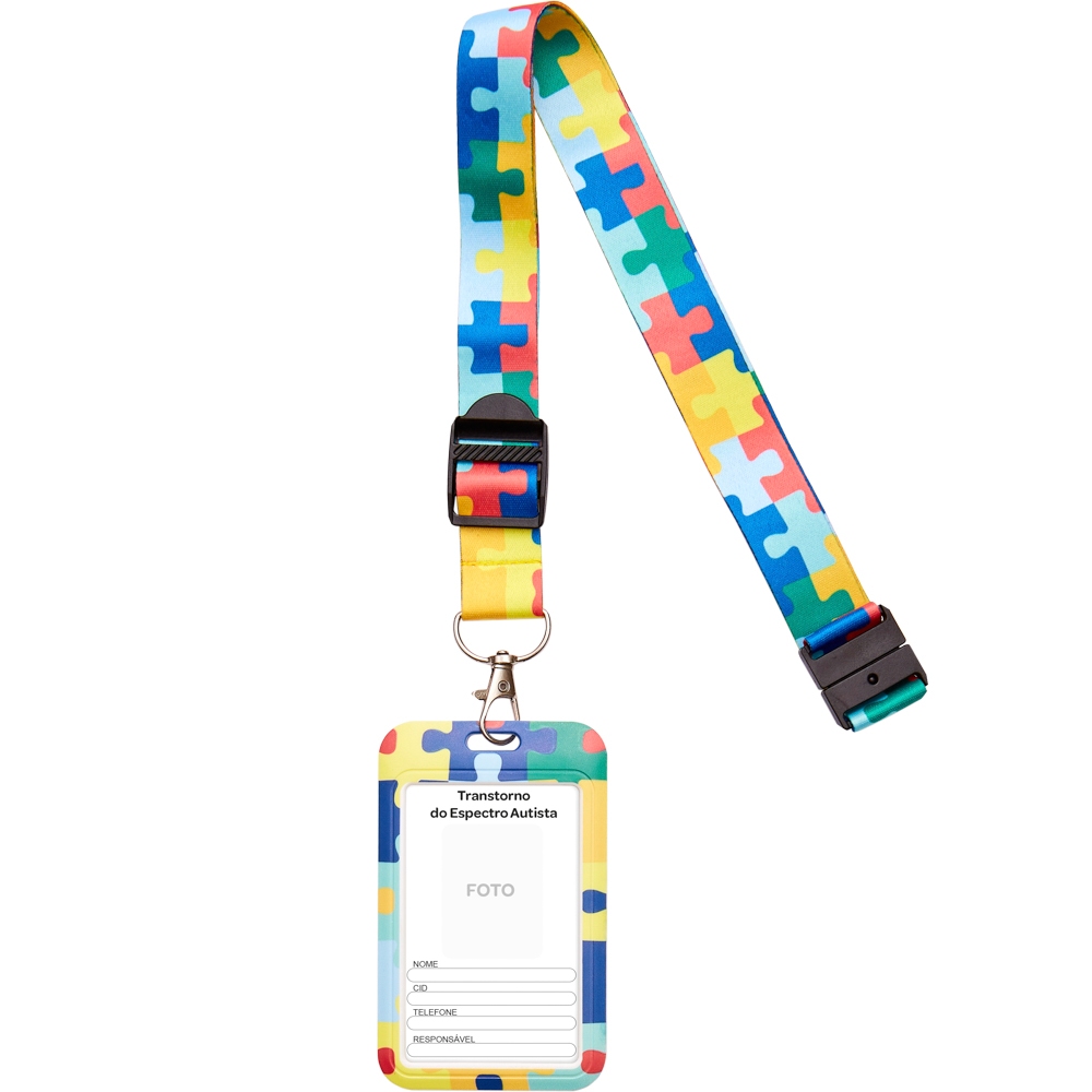CRACHÁ DE IDENTIFICAÇÃO ESPECTRO AUTISTA BUBA