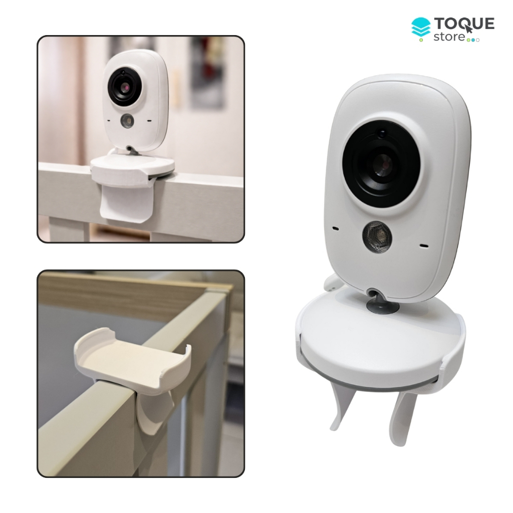 Suporte de Babá Eletrônica Para Berço Universal Ajustável Flexível - Monitor Bebê Vb603 Re...