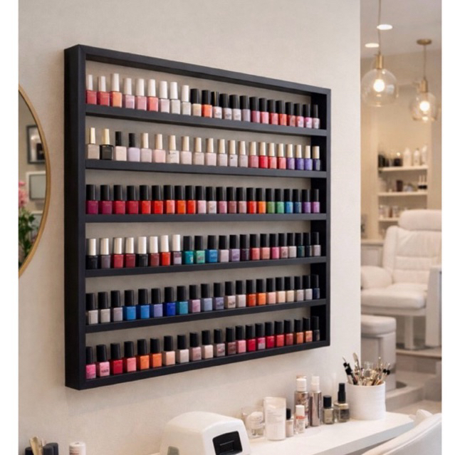 Expositor de esmalte P/ Manicure 200 Esmaltes Nicho de Parede 100% MDF Organizador