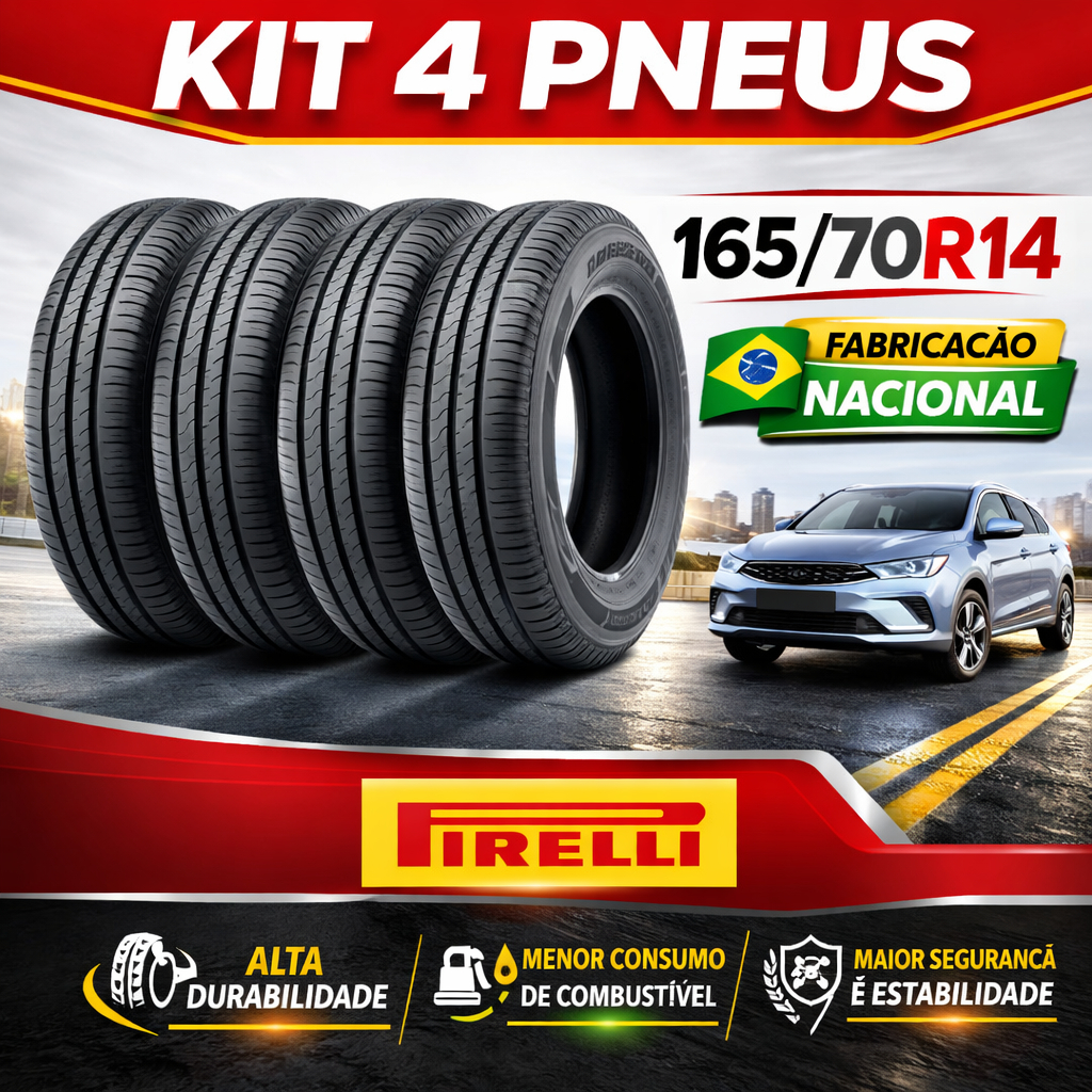 Kit 4 Pneus Pirelli 165/70R14 Cinturato P1