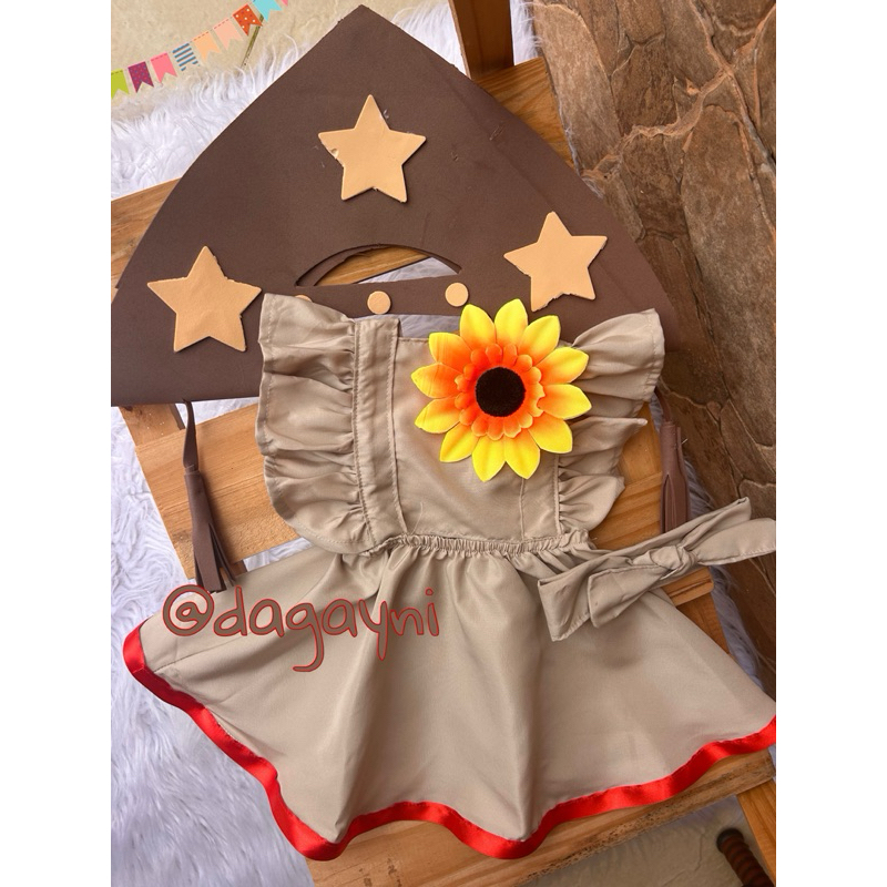 Romper temático Junino para mesversario são João festa junina maria bonita vestido cangaceira com chapéu