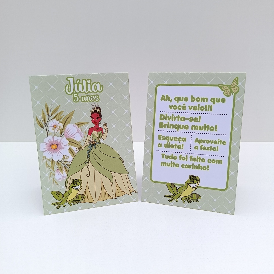 Plaquinha de Agradecimento A Princesa e o Sapo l Personalizados l Lembrancinha de Festa l Aniversário