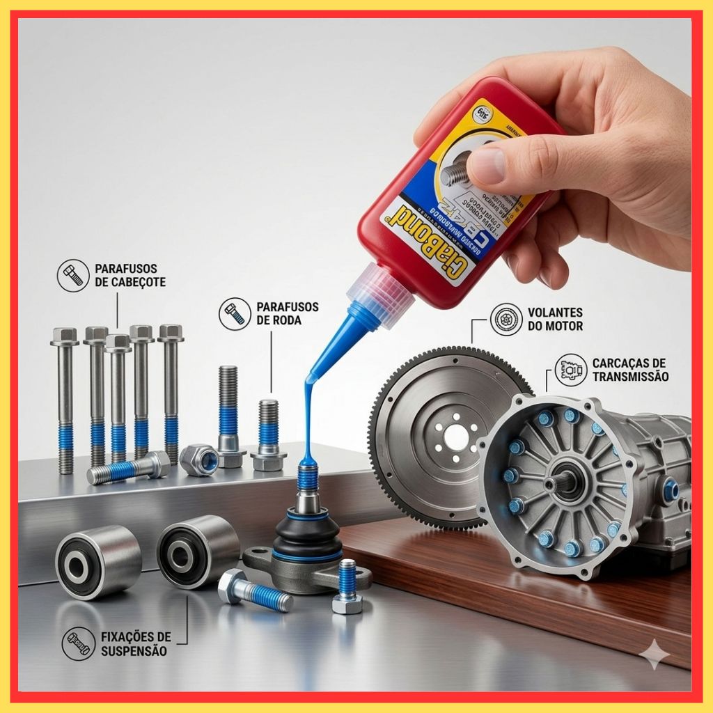 Cola  Azul Torque Médio Trava Rosca Parafuso Porcas Bucha Rolamento Eixo Bombas Polias Ciabond 50g