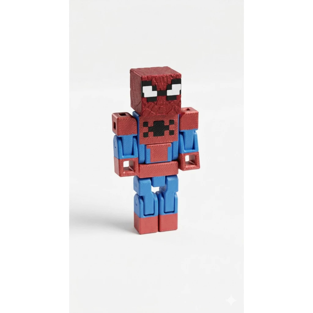 Boneco Herói Aranha 3d Modelo Quadrado Colecionável 1