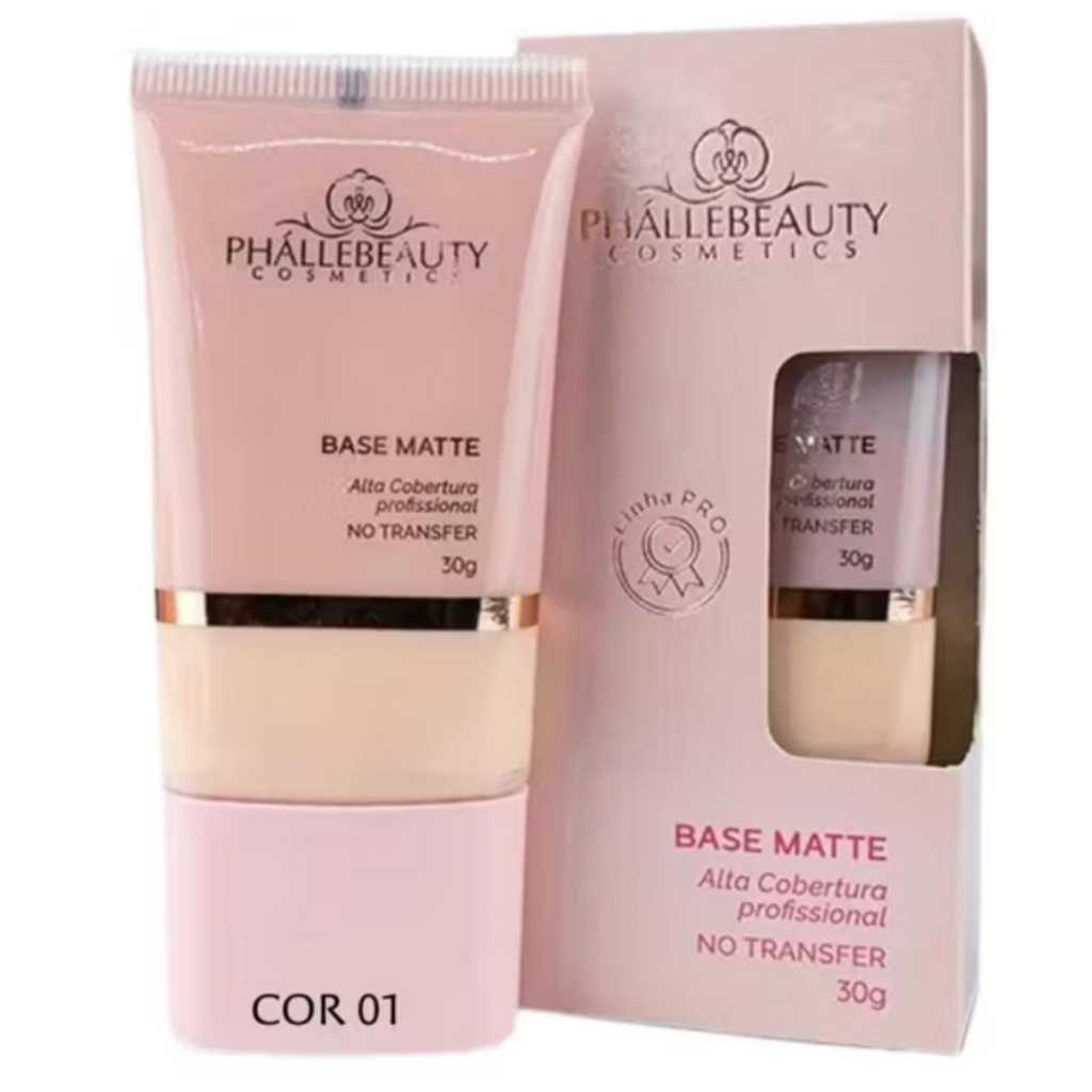 PhálleBeauty Base Matte Alta Cobertura 30g