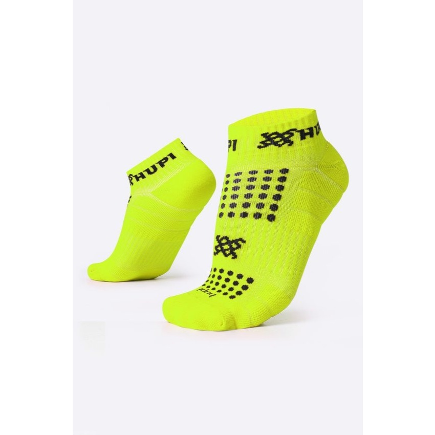 Meia Curta para Corrida HUPI - Running Pro Amarelo Neon
