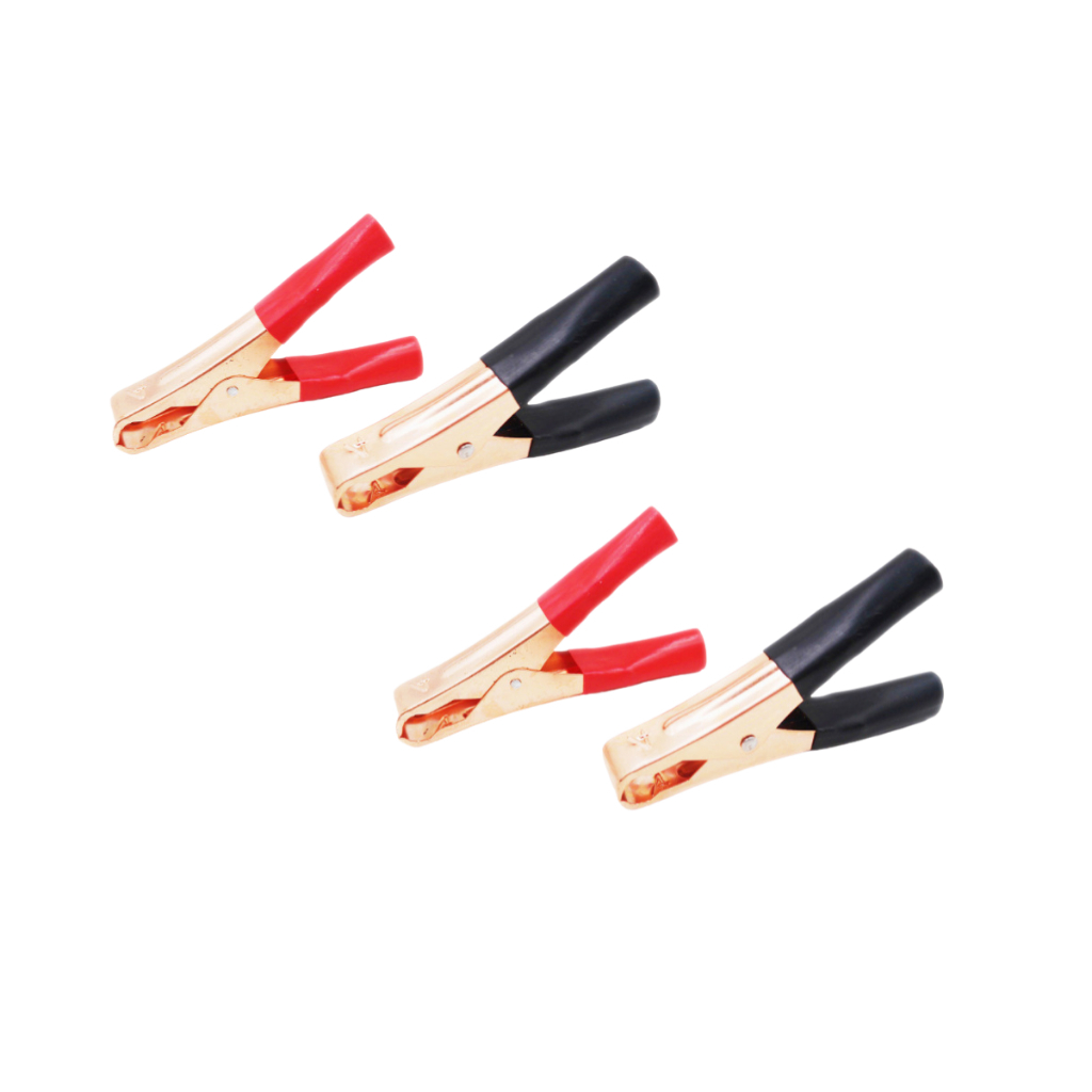 Kit 2 Peças Garra 30a Clip Bateria Jacare PVC 1 Par