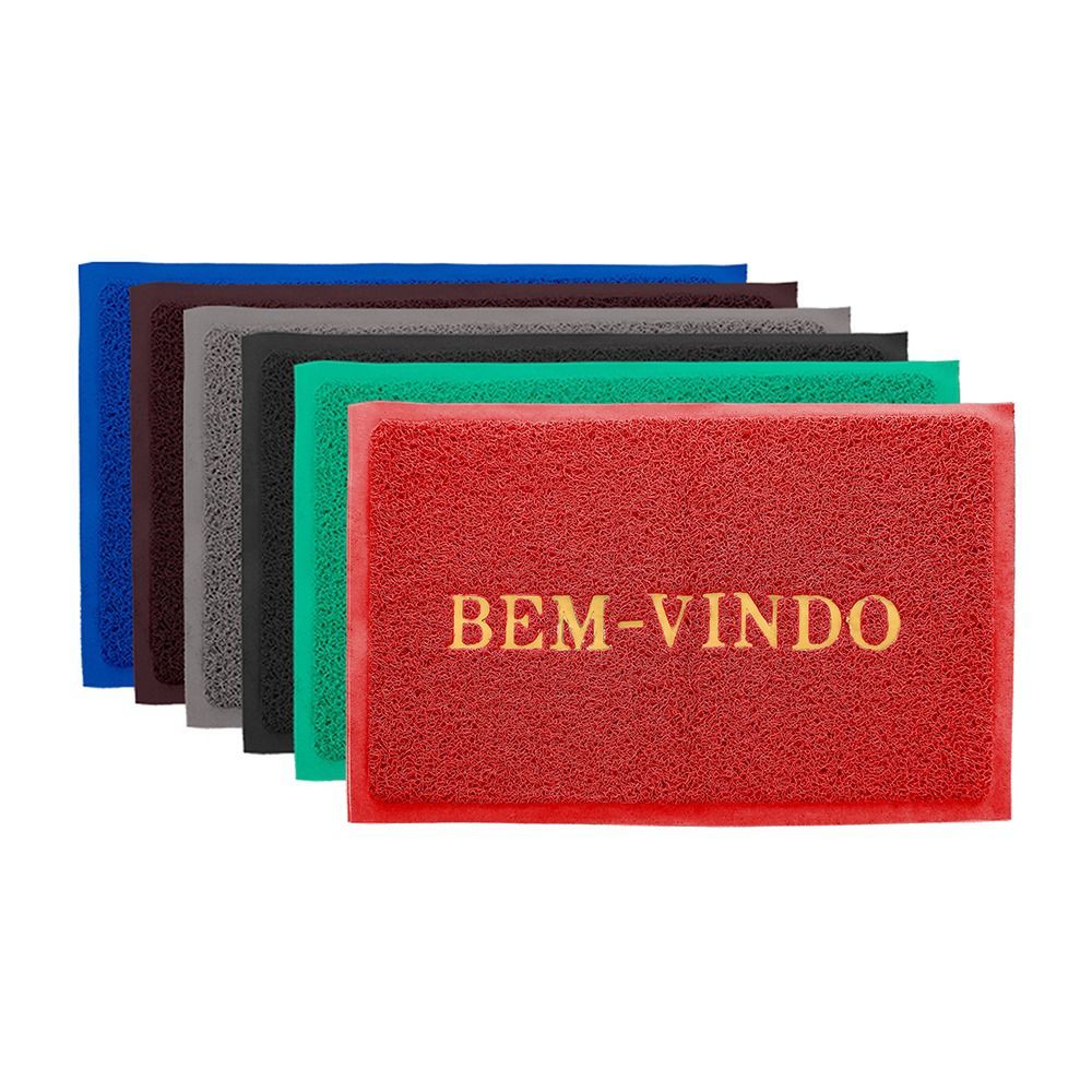 Tapete Capacho Entrada  Bem Vindo 40x60 Antiderrapante Porta Entrada Casa Cozinha Sala Lavável Decorativo