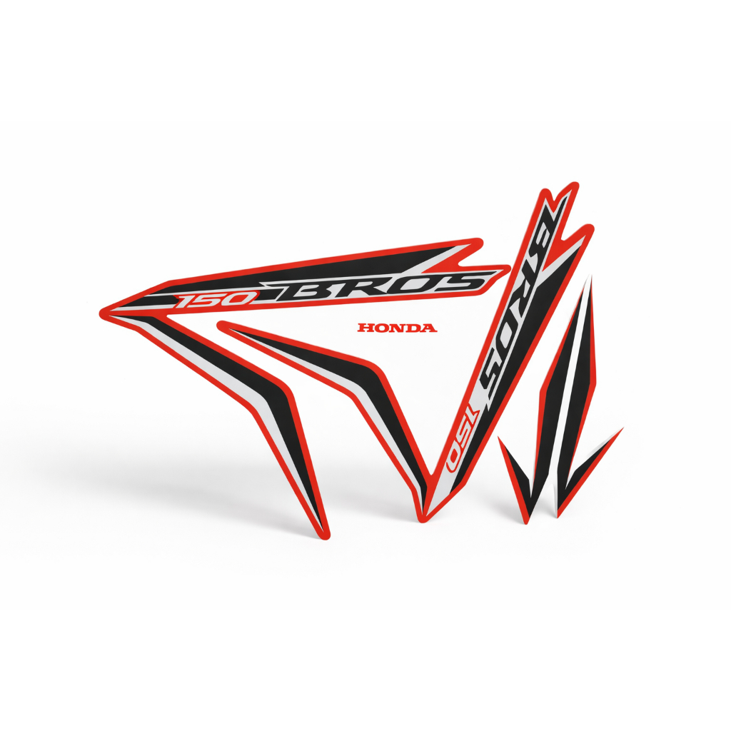 Kit  Adesivos Emblemas Laterais HONDA Bros 150 2014 em Oferta na Shopee