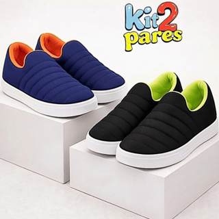 Kit Com 2 Pares De Tênis Infantil Masculino em Oferta na Shopee