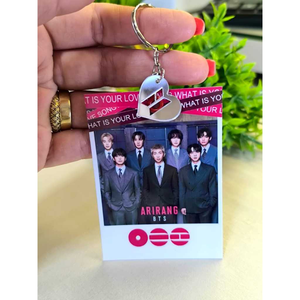 Chaveiro Photocard Kpop Fanmade Arirang 💜 Presente Perfeito Para Fãs
