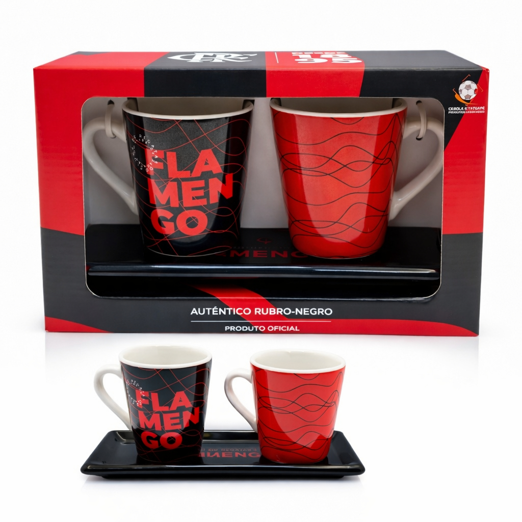 2 XÍCARAS TULIPAS 130ML NO PIRES FLAMENGO OFICIAL