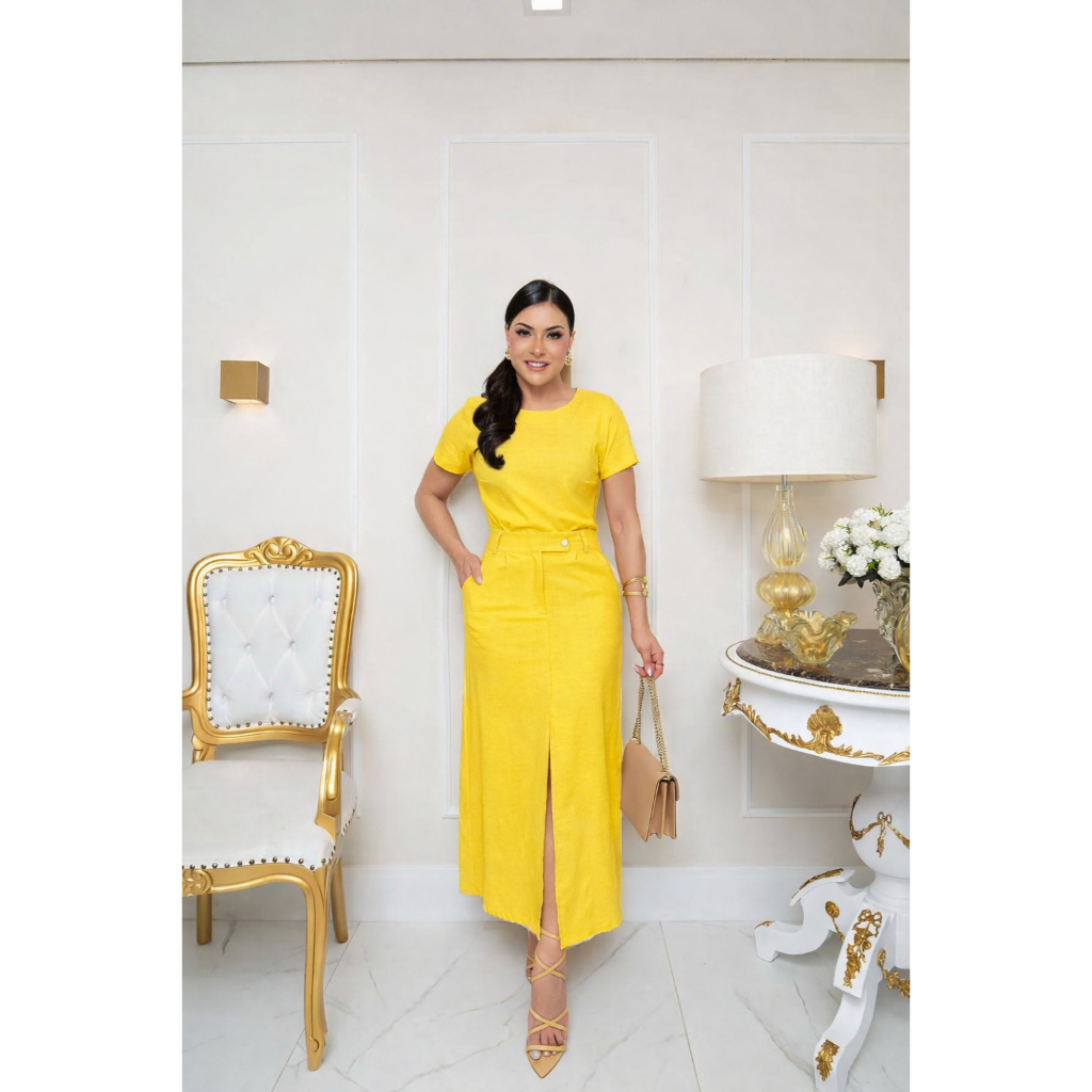conjunto de linho feminino, conjunto feminino elegante, conjunto linho verão, conjunto casual chic