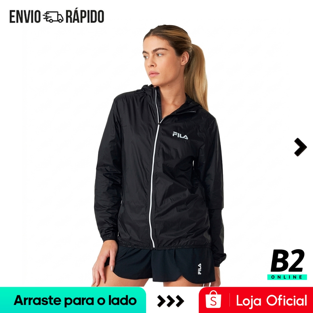 Jaqueta Fila Corta Vento Racer Run Feminina Original com Nota Fiscal e Garantia