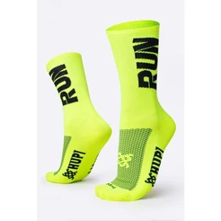 Meia HUPI Run Amarelo Preto - Tamanho Plus 42-46