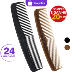 Kit 24un Pente de Bolso Inquebrável Masculino Penteado Cabelo Barba e Bigode