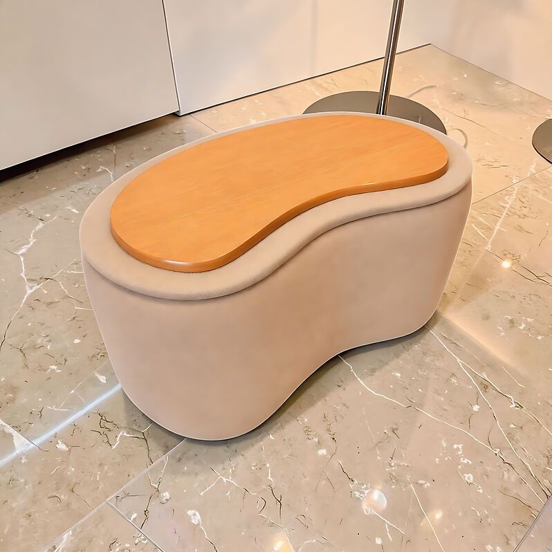 PUFF MESA REFORÇADO ESTOFADO COM BAÚ SALA QUARTO ESCRITORIO MODERNO LUXO — imagem 2 de 2