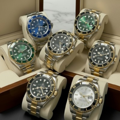 Relógio De Pulso RLX Luxo Prata e Dourado Calendário Funcional Casual Elegante em Oferta na Shopee