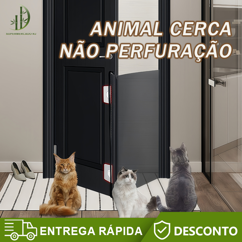 Tela Segurança para Pets Portão de Proteção Retratil  78x110cm