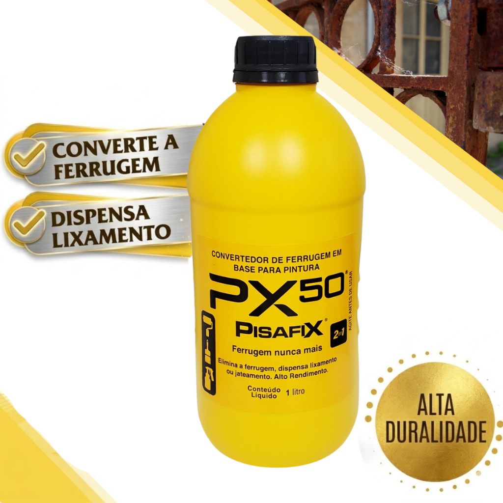Conversor De Ferrugem Pisafix Converte em Base para Pintura Alto Rendimento (Não é TF7)
