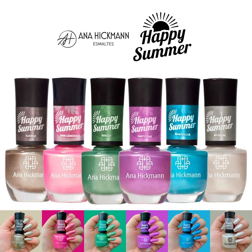 Kit Esmaltes Ana Hickmann Coleção Happy Summer Esmaltes Atacado Tons Coloridos em Oferta na Shopee