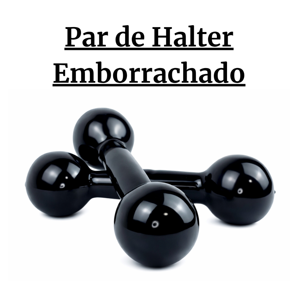 Par Halter Emborrachado 1kg a 5kg One Life Sports® | Musculação Treino Funcional
