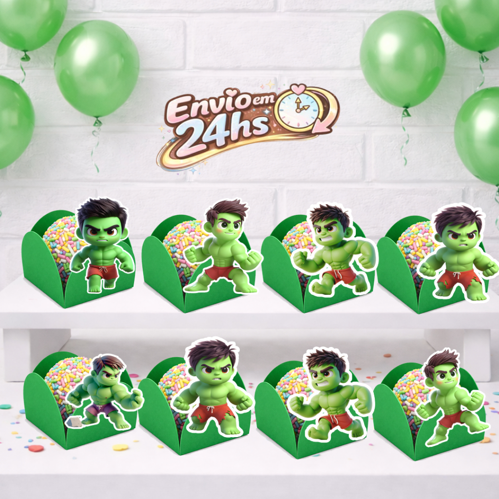 100 FORMINHAS DE DOCE HULK / PERSONALIZADOS/FAZEMOS EM TODOS OS TEMAS/FESTA INFANTIL/BRIGADEIRO E BEIJINHO