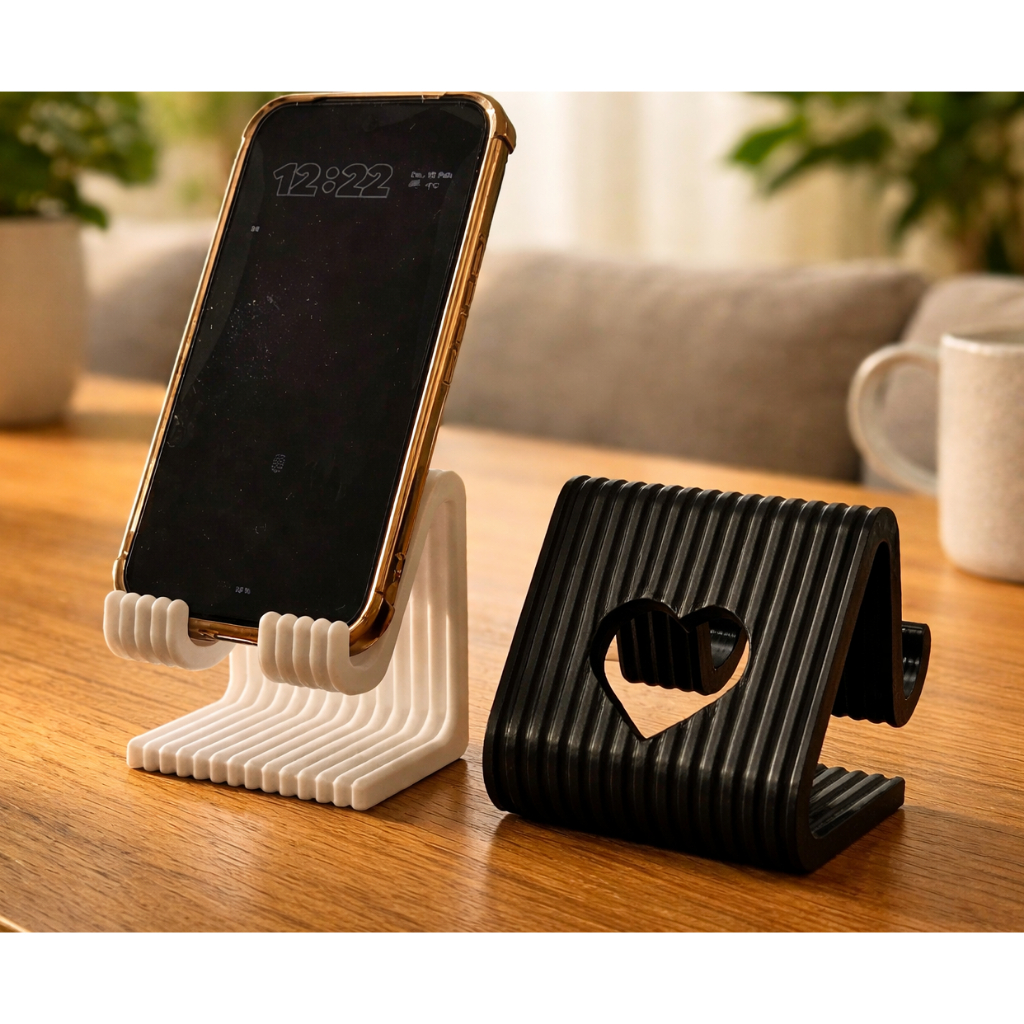 Suporte para Celular Premium 3D | Base Antiderrapante | Design Moderno | Porta Smartphone Universal
