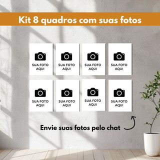 quadro decorativo kit com 8 fotos para decorcacao presente personalizado em MDF tamanho 10x15 envio expresso