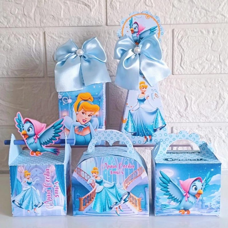 KIT CAIXAS CINDERELA  PERSONALIZADAS | LEMBRANCINHA PARA ANIVERSARIO