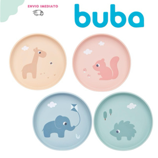 PRATINHO EM SILICONE COM VENTOSA BUBA CLOUDY ELEFANTE ESQUILO GIRAFA PORCO-ESPINHO em Oferta na Shopee
