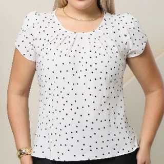 Blusa Feminina Tecido Crepinho Blusinha Manga Princessa