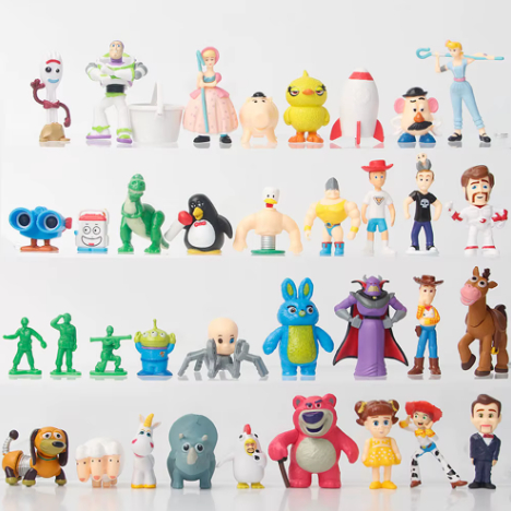 Kit 36 Bonecos Toy Story 5 Woody Buzz Lightyear Jessie Slinky Alien Lotso Brinquedos Disney
