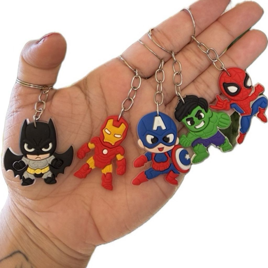 Vingadores Chaveiro kit 10/50 Hulk Mulher Maravilha Homem Aranha Capitão America  Lembrancinha Festa Aniversario em Oferta na Shopee