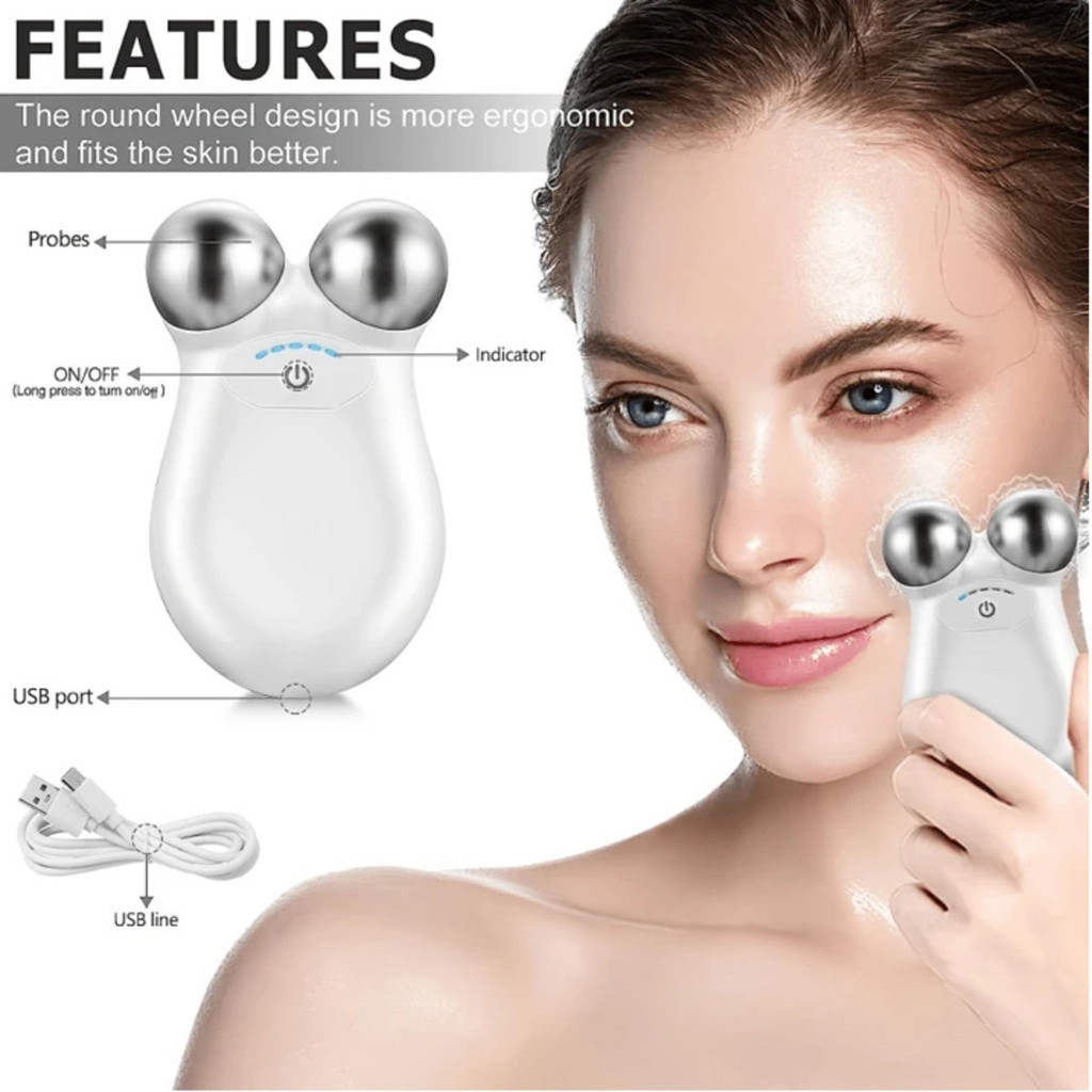 Microcorrente Massajador Facial Mini Instrumento De Beleza Lifting Pinduoduo