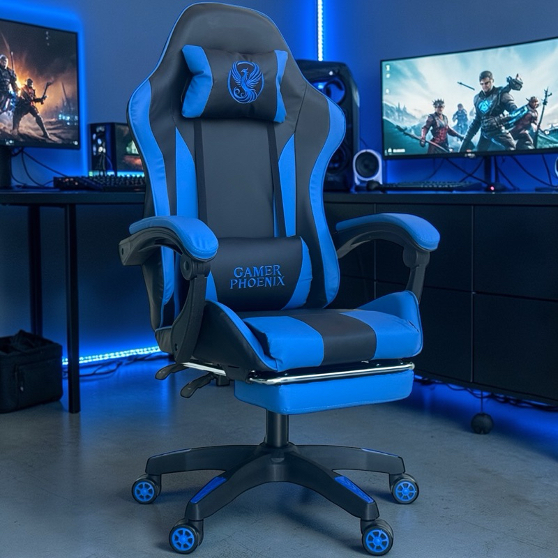 Imagem Cadeira Gamer Absolut eSports Ergonômica Giratória Ajuste Altura Escritório Apoio Pés