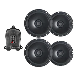 Kit 4 Alto Falantes Bomber Bbr Montadora 6pol + Módulo Taramps Tl500