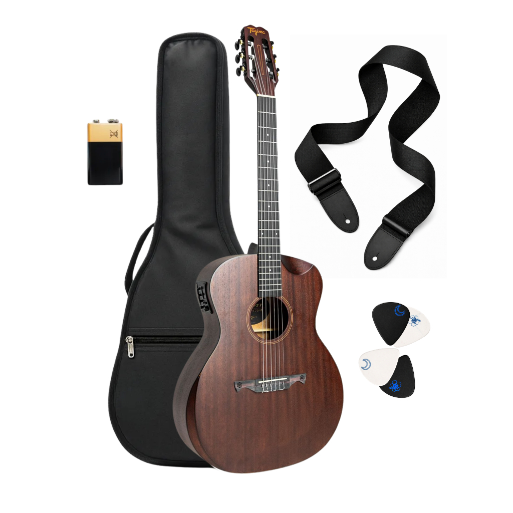 Imagem Kit Violão Folk Eq Tagima Gran Reserva Kentucky Sapele Dkmop