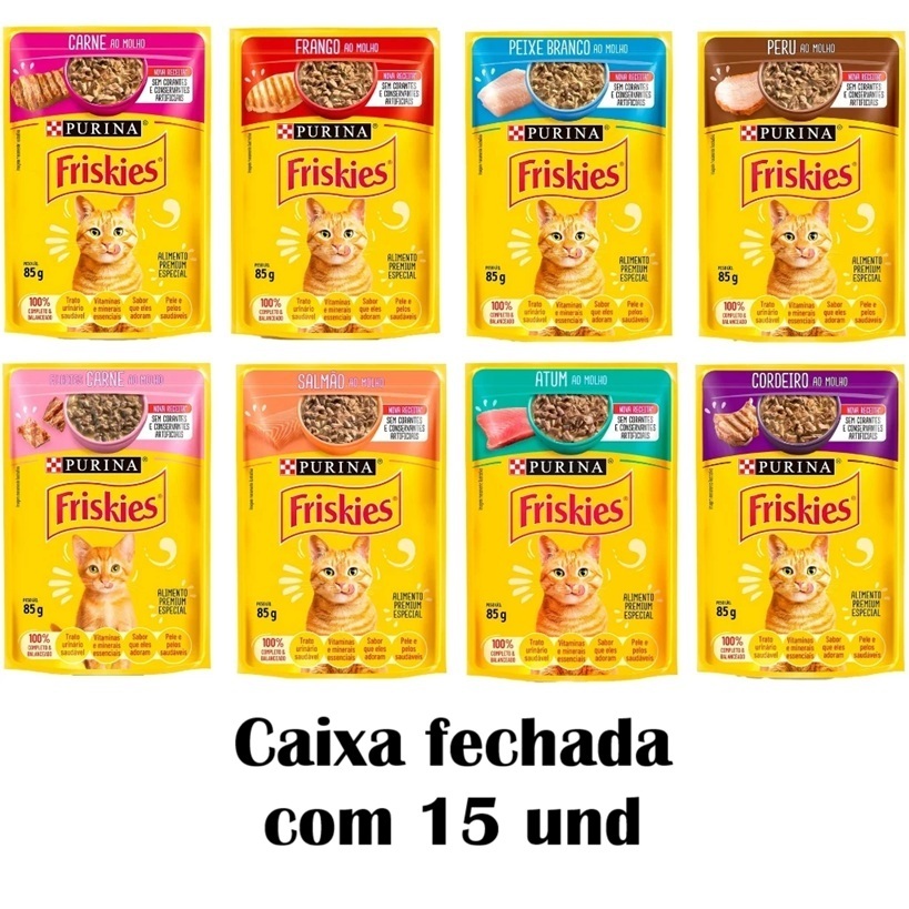 Sachê Para Gatos Friskies Caixa com 15 unid em Oferta na Shopee
