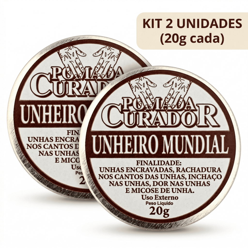 Kit Pomada Curador Unheiro Mundial 2 Unidades De 20g