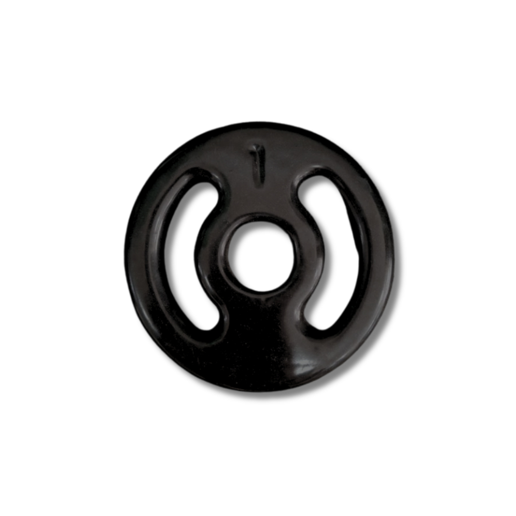 ANILHA 1KG FERRO EMBORRACHADO PESO ACADEMIA MUSCULAÇÃO BARRA FITNESS TREINO FUNCIONAL PILATES FISIOTERAPIA PRETO