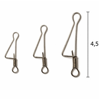 Grampo de Pesca Kit 10un Snap Engate Rapido Tucunaré Aço Duro Praia Mar Rio Material Isca Artificial