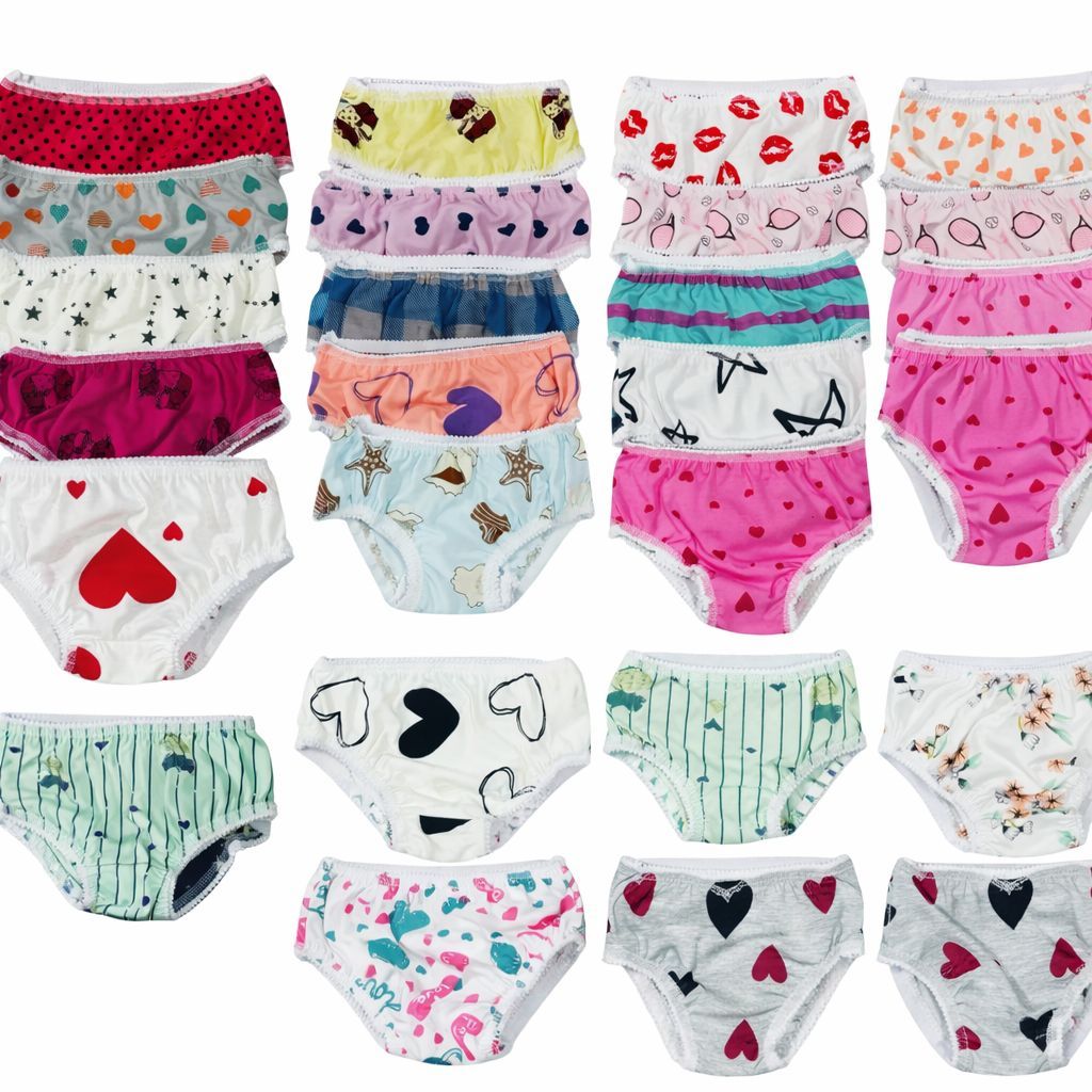 kit 10 Calcinhas Infantil Algodão Estampas Sortidas