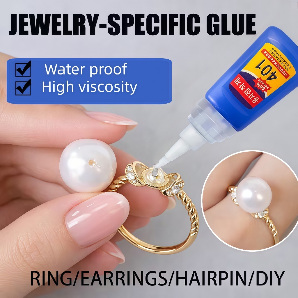 Cola para Joias Premium de Alta Resistência 60ml - Adesivo de Reparo para Joias, Bijuterias, Metais e Pedras
