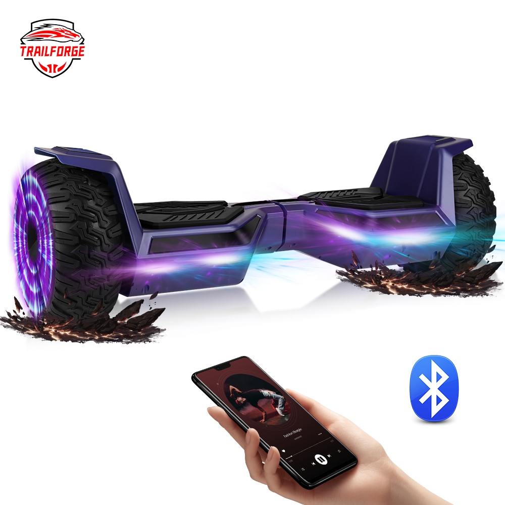 Trailforge-S2 Hoverboard 8.5“ 700W 4.4AH Modelo off-road para adultos com Bluetooth